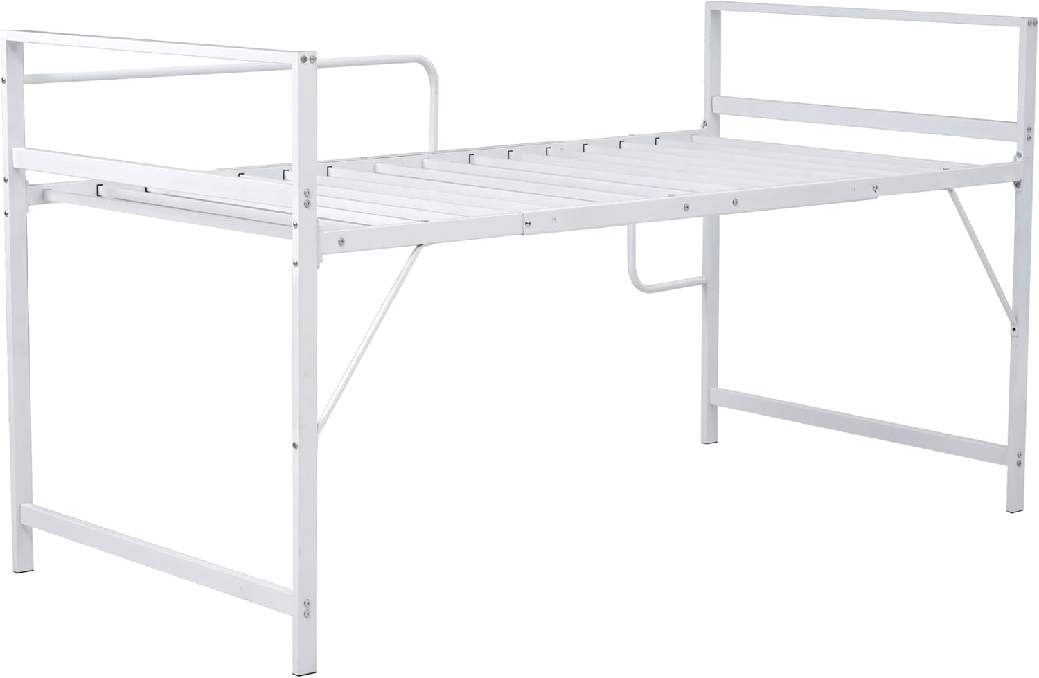 大人気!【高さ110cm】ロフトベッド パイプベッド シングル耐震 WHITE 大人気!【高さ110cm】ロフトベッド パイプベッド シングル耐震 WHITE